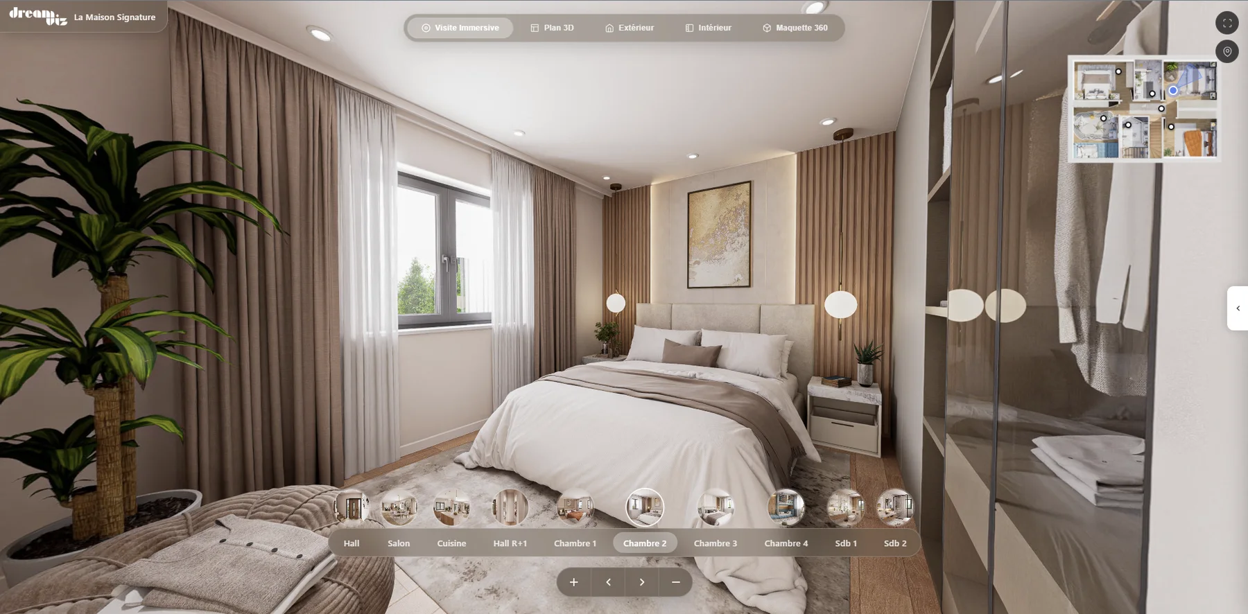 Visite virtuelle 360° — chambre